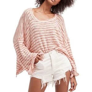 FREE PEOPLE Island Girl Hacci Stripe T-Shirt